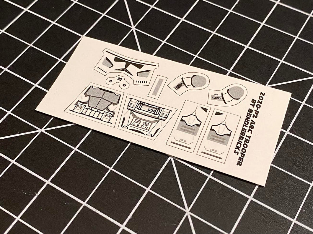 Bendlebricks 2020-P2 Arc Trooper Decal