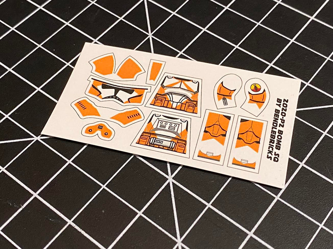 Bendlebricks 2020-P2 Bomb Squad Trooper Decal