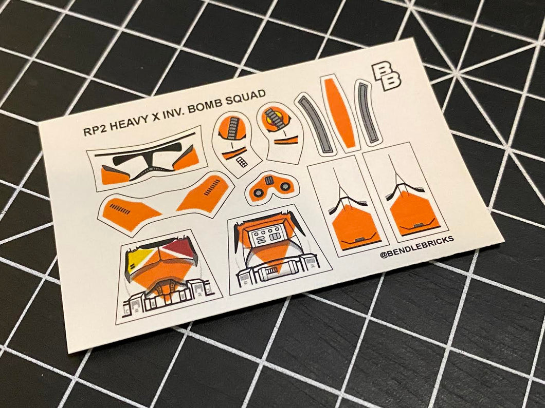 Bendlebricks RP2 Heavy Invert Bomb Squad Trooper Decal